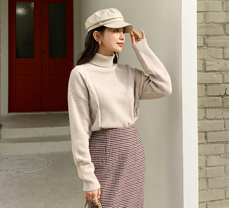 【只今10%OFF】サイドツイストニット・全3色・b64581 レディース 【tops】【韓国 ファッション トップス ニット ハイネック タートルネック 長袖 ロングスリーブ ドロップショルダー ルーズ ゆったり 体型カバー オーバーサイズ お尻カバー カジュアル 秋 冬】