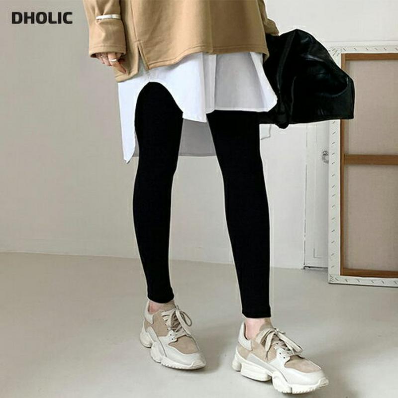 【只今10%OFF】スリムレギンス・全3色・t65547 レディース 【pt】【レギンス スリム パンツ ハイウエスト フィット ズボン カジュアル 単色 無地 シンプル ベーシック 秋 冬 韓国 ファッション】【ハイホリHIHOLLI】