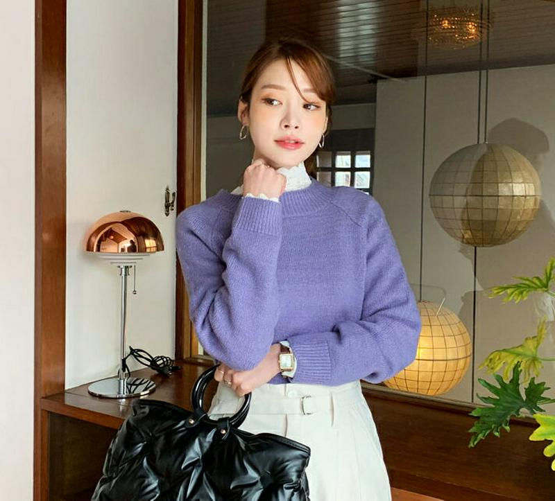 【只今10%OFF】ラグランニット・全5色・b65517 レディース 【tops】【トップス ニット ニットトップス 長袖 ラグランスリーブ 単色 無地 シンプル ベーシック カジュアル ラフ 秋 冬 韓国 ファッション】【ハイホリHIHOLLI】