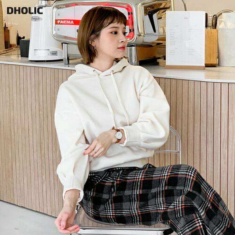 【只今10%OFF】裏起毛タックスリーブフーディ・全3色・b56306 レディース 【tops】【韓国 ファッション トップス パーカー フード スウェット トレーナー Tシャツ 長袖 ショート 無地 カジュアル 秋 冬】