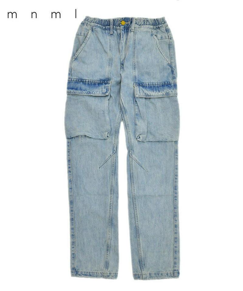 mnml ミニマル メンズ パンツ V216 CARGO DENIM ライトブルー ボトムス カーゴパンツ デニム デニムカーゴ かーごワークパンツ 送料無料