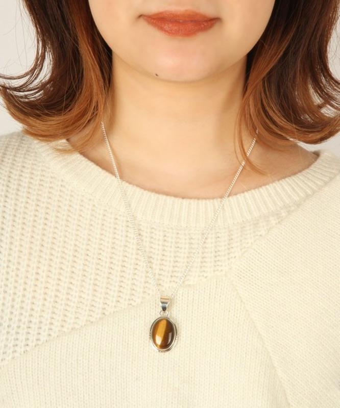 【大人気フランス一点もの】タイガーアイネックレス