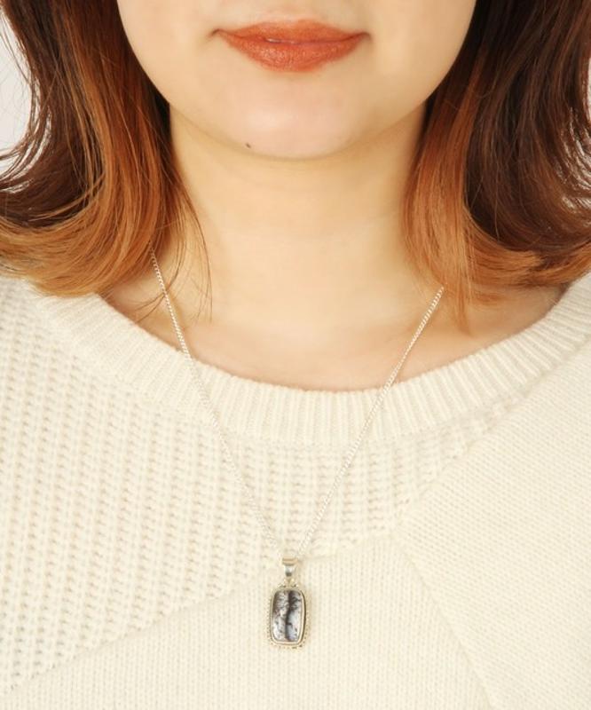 【大人気フランス一点もの】デンドリティクアゲートネックレス