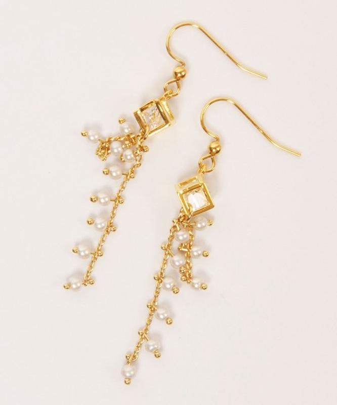 【セットで自分へのご褒美に】K14GF ガラス＆パールネックレス＆ピアス