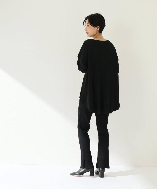 《追加》コットンテレコリブ ボートネックワイドチュニック◆（JOURNAL STANDARD relume）