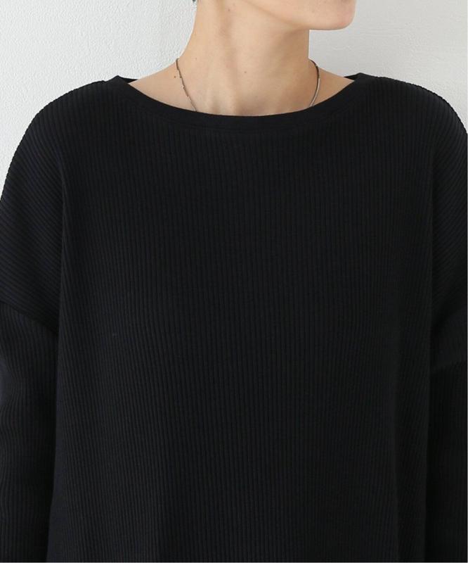 《追加》コットンテレコリブ ボートネックワイドチュニック◆（JOURNAL STANDARD relume）