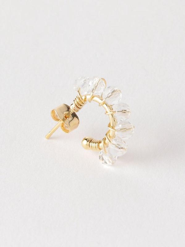 BY クリアガラス ミニピアス о