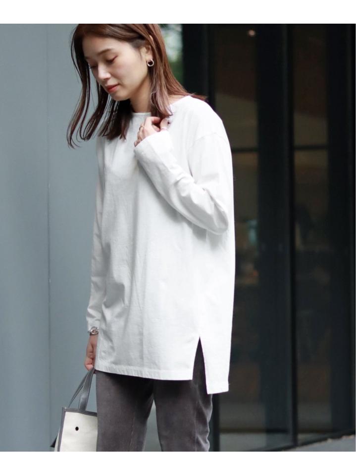 プレミアムコットン スクエアヘムロングTee