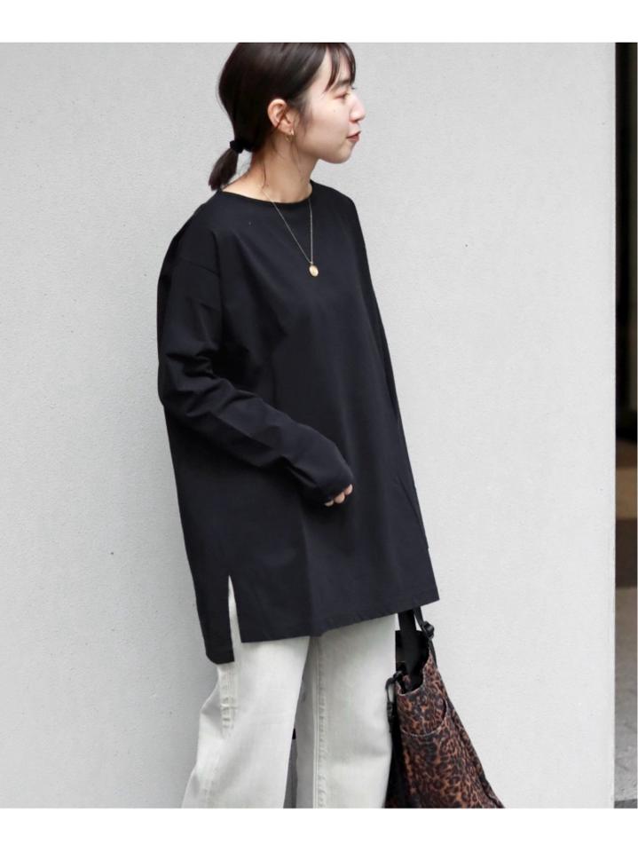 プレミアムコットン スクエアヘムロングTee