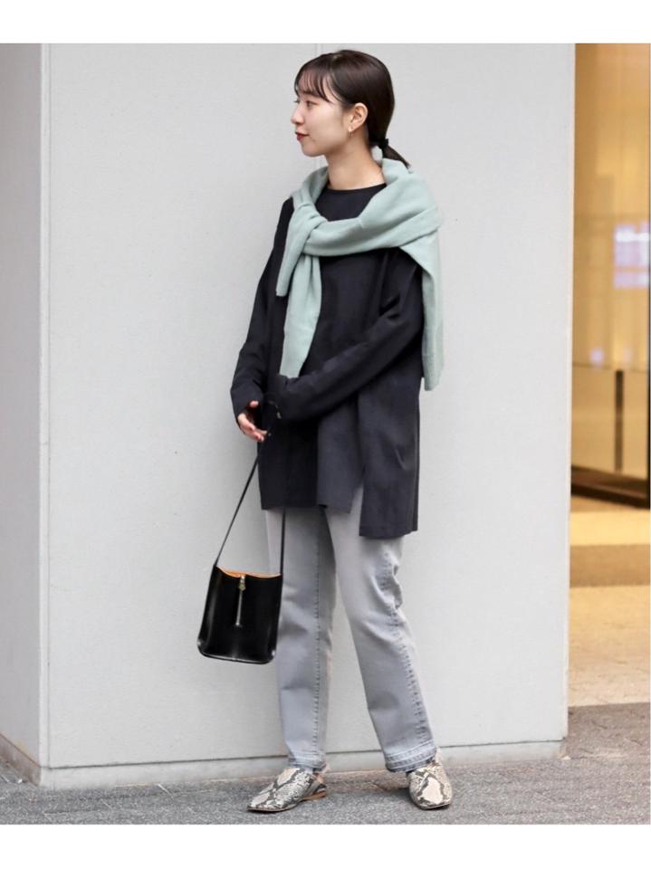 プレミアムコットン スクエアヘムロングTee