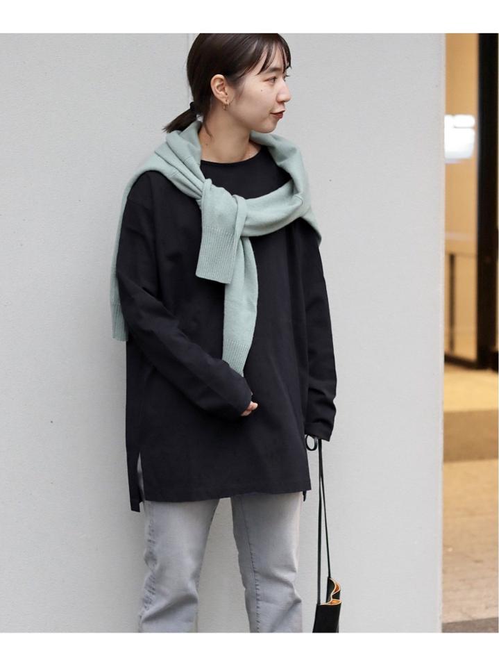 プレミアムコットン スクエアヘムロングTee