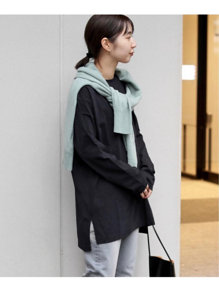 プレミアムコットン スクエアヘムロングTee