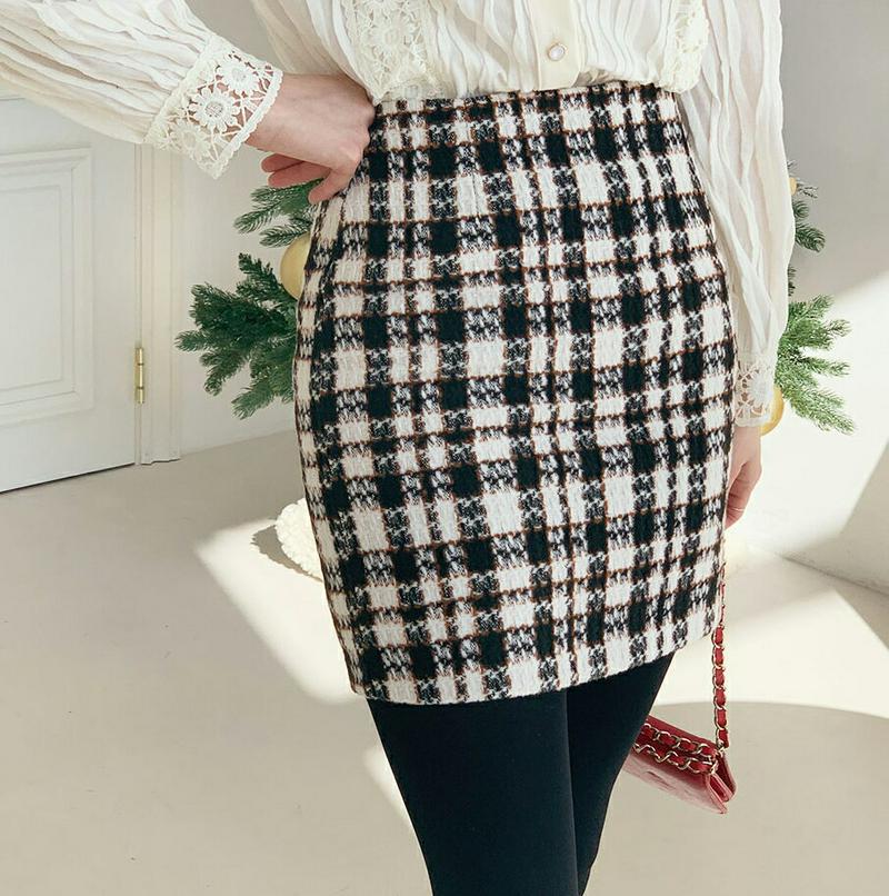 【只今10%OFF】チェックミニスカート・全3色・t62058 レディース 【sk】【韓国 ファッション ボトムス スカート ミニ ショート Hライン 台型 チェック レトロ ビンテージ カジュアル 秋 冬】