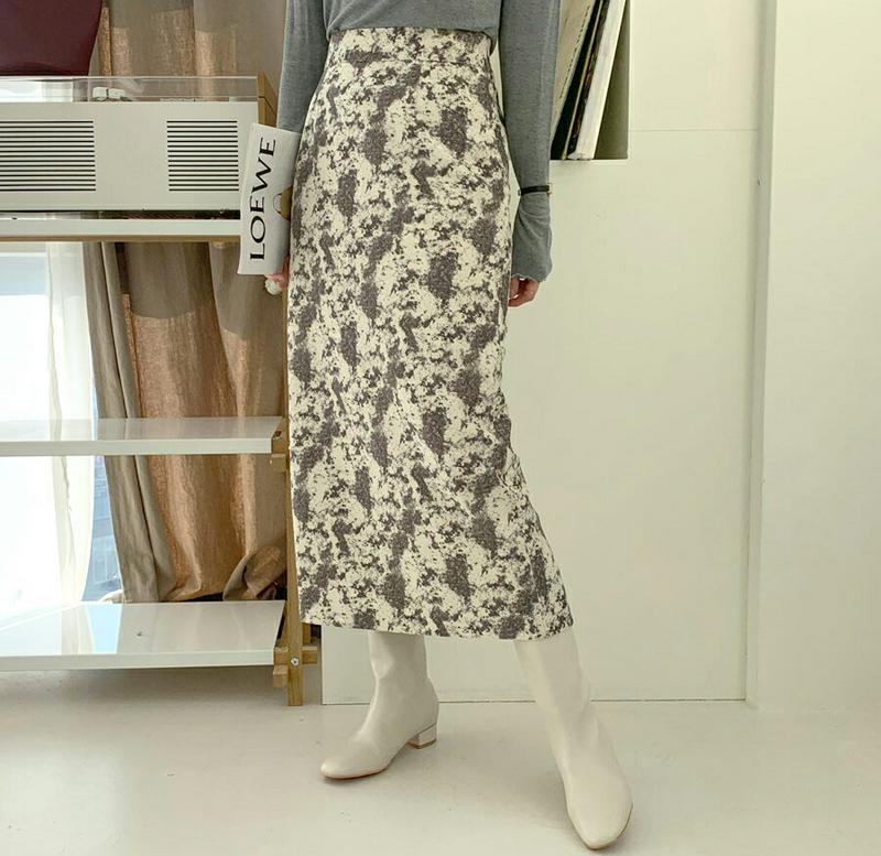 【只今10%OFF】ペイントスカート・全2色・t62060 レディース 【sk】【韓国 ファッション ボトムス　スカート ロング フレア Aライン 柄　パターン プリント エスニック 大人 上品 無地 カジュアル 秋 冬】