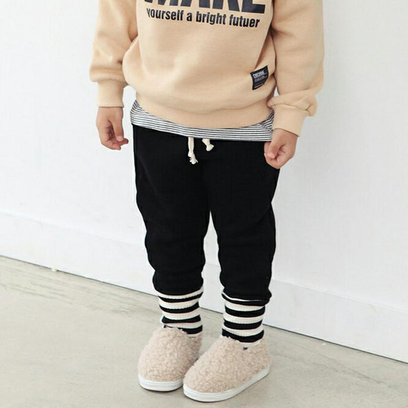 裏起毛ヘムボーダージョガーパンツ・p009943 キッズ【3~8才】【pt】【パンツ ズボン ロングパンツ ジョガーパンツ ジョガー 単色 無地 シンプル ボーダー柄 裏起毛 カジュアル 女の子 男の子 冬 韓国 韓国子供服 子供 こども 子供服 こども服】【KIDS】