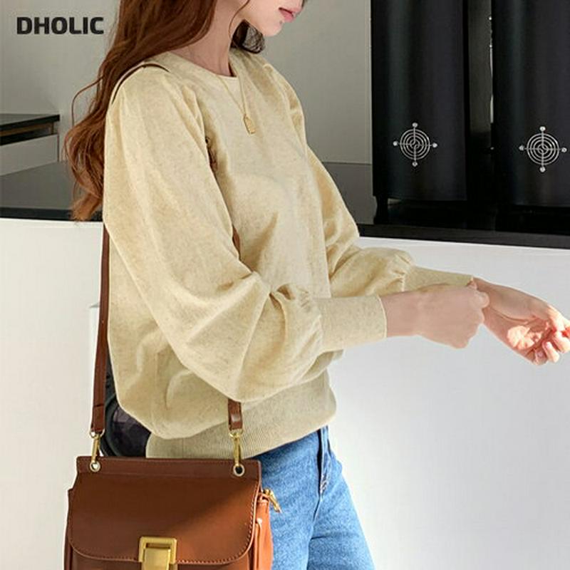【只今10%OFF】カシミヤ混パフニット・全6色・b65565 レディース 【tops】【トップス ニット ニットトップス カシミヤ パフ袖 パフスリーブ ボリューム袖 ウール 単色 無地 シンプル 冬 韓国 ファッション】【ハイホリHIHOLLI】