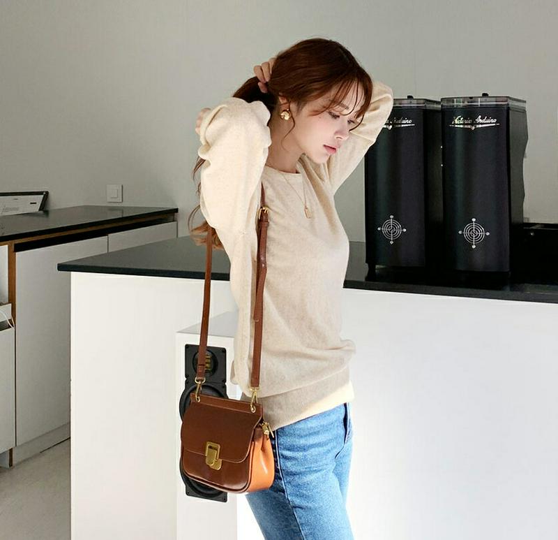 【只今10%OFF】カシミヤ混パフニット・全6色・b65565 レディース 【tops】【トップス ニット ニットトップス カシミヤ パフ袖 パフスリーブ ボリューム袖 ウール 単色 無地 シンプル 冬 韓国 ファッション】【ハイホリHIHOLLI】
