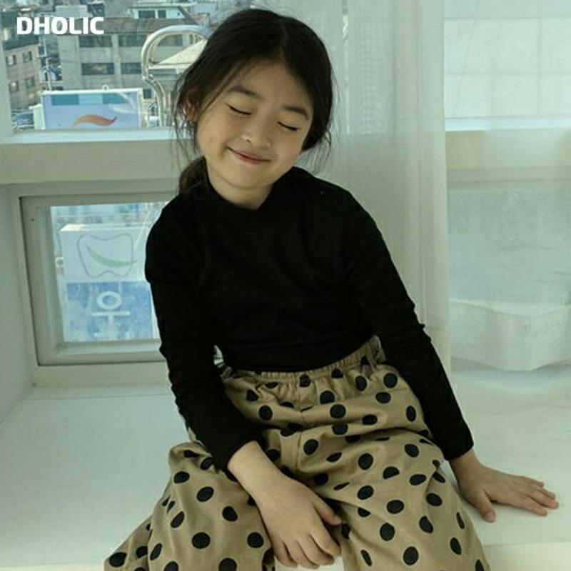 【キッズ30%OFF】ベーシックハイネックTシャツ(junior)・u09683 キッズ【9~17才】【tops】【トップス Tシャツ 長袖 ロンT 無地 単色 無地T ベーシック シンプル ハイネック カジュアル ラフ 女の子 男の子 秋 冬 韓国 韓国子供服 子供 こども 子供服 こども服】【KIDS】