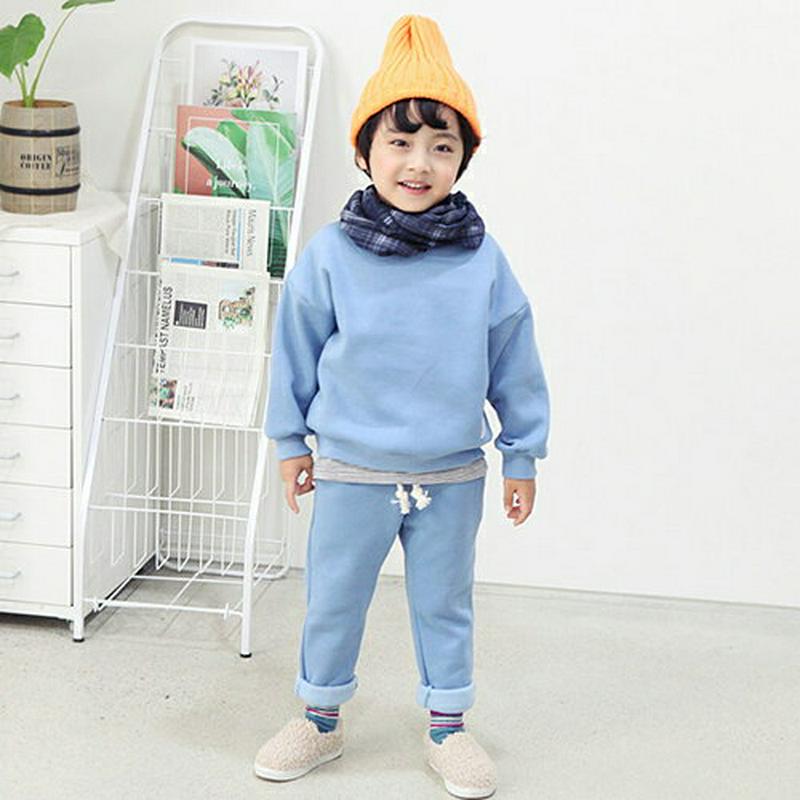裏起毛スウェット上下SET・p009932 キッズ【3~8才】【set】【セットアップ setup トップス スウェット トレーナー 長袖 パンツ ズボン ロングパンツ 長ズボン 裏起毛 単色 無地 女の子 男の子 冬 韓国 韓国子供服 子供 こども 子供服 こども服】【KIDS】