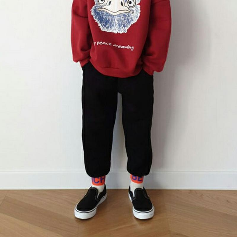 【キッズ30%OFF】裏起毛ロゴアンクルジョガーパンツ(junior)・u09700 キッズ【9~17才】【pt】【パンツ ズボン ロングパンツ 長ズボン ジョガーパンツ アンクル ロゴ 裏起毛 ラフ カジュアル 女の子 男の子 冬 韓国 韓国子供服 子供 こども 子供服 こども服】【KIDS】