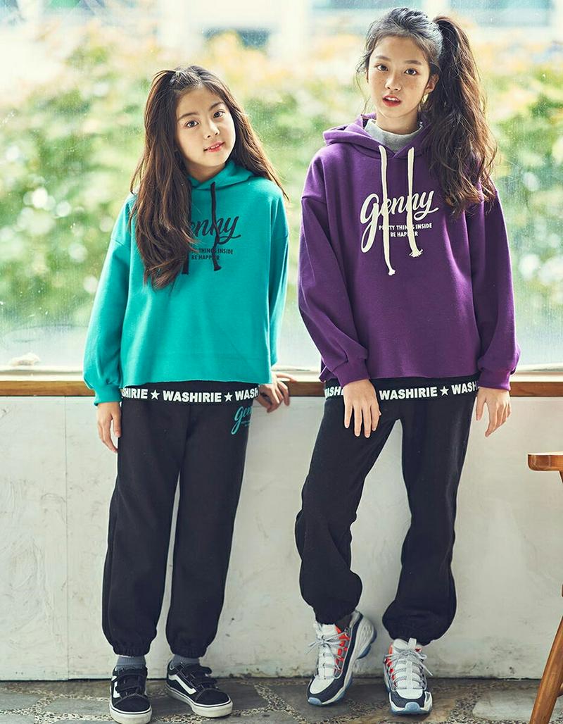 【キッズ30%OFF】両起毛ロゴフーディ上下SET・u09695 キッズ【9~17才】【set】【セット set トップス フーディー フーディ パーカー パンツ ズボン ロングパンツ 長ズボン カジュアル 起毛 裏起毛 女の子 男の子 冬 韓国 韓国子供服 子供 こども 子供服 こども服】【KIDS】