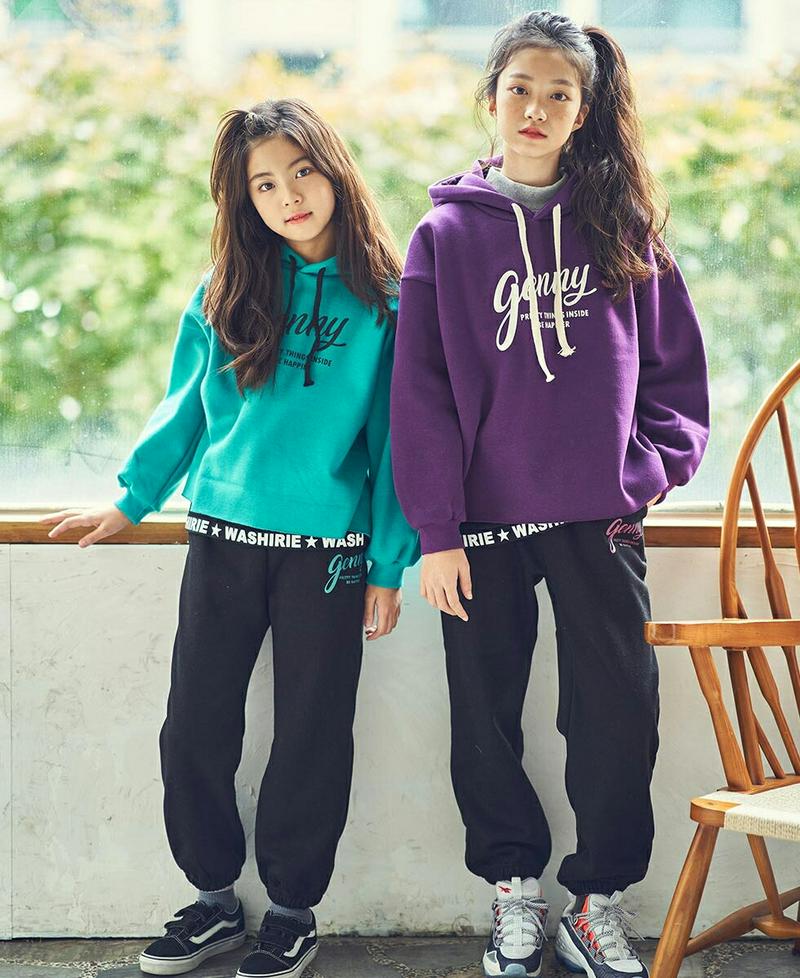 【キッズ30%OFF】両起毛ロゴフーディ上下SET・u09695 キッズ【9~17才】【set】【セット set トップス フーディー フーディ パーカー パンツ ズボン ロングパンツ 長ズボン カジュアル 起毛 裏起毛 女の子 男の子 冬 韓国 韓国子供服 子供 こども 子供服 こども服】【KIDS】