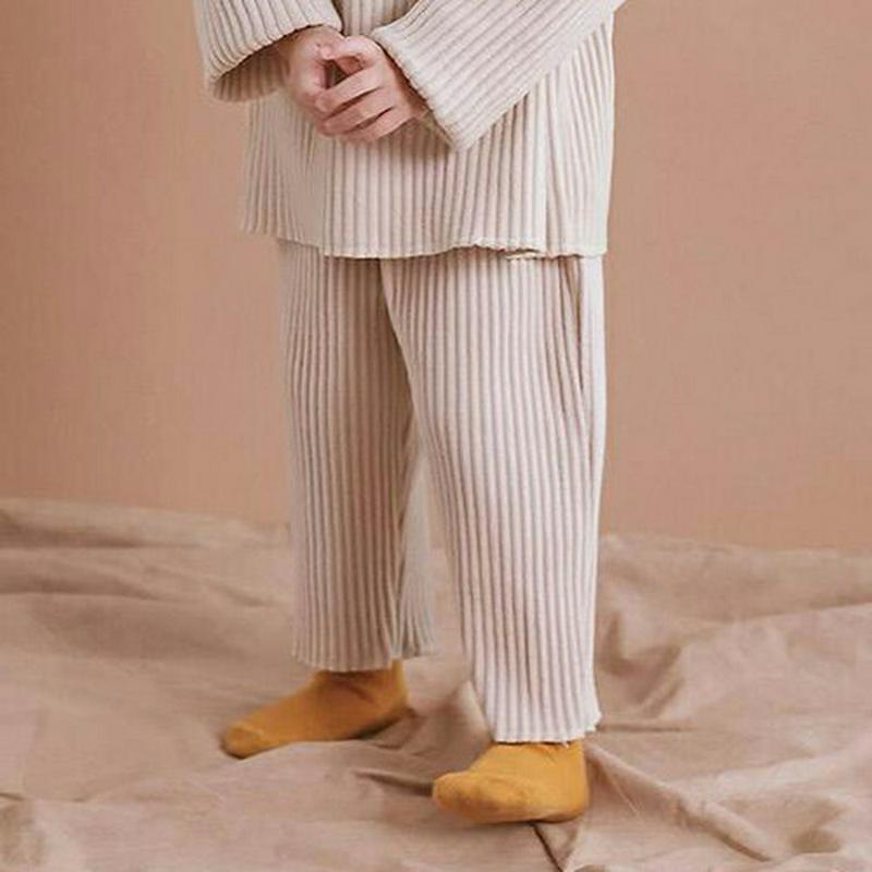 両起毛リブパンツ・p009994 キッズ【3~8才】【pt】【パンツ ズボン ロングパンツ 長ズボン 起毛 裏起毛 両起毛 リブ リブパンツ 単色 シンプル カジュアル ラフ 女の子 男の子 冬 韓国 韓国子供服 子供 こども 子供服 こども服】【KIDS】