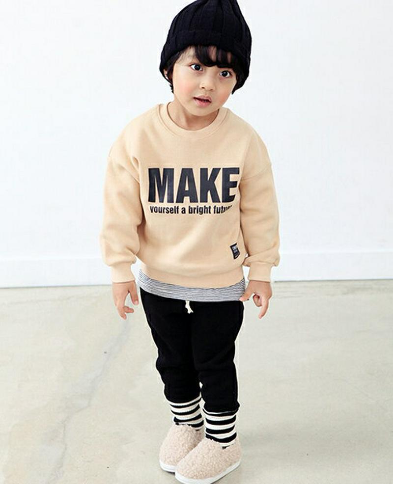 裏起毛MAKEスウェット上下SET・p009928 キッズ【3~8才】【set】【セットアップ setup トップス スウェット トレーナー パンツ ズボン ロングパンツ 長ズボン ロゴ 裏起毛 女の子 男の子 冬 韓国 韓国子供服 子供 こども 子供服 こども服】【KIDS】