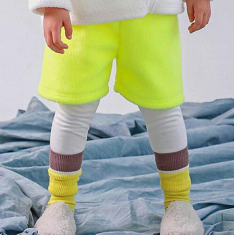 ネオンソフトハーフパンツ・p009996 キッズ【3~8才】【pt】【パンツ ズボン 半ズボン ハーフパンツ ネオン ソフト シンプル 単色 無地 カジュアル ラフ 女の子 男の子 秋 冬 韓国 韓国子供服 子供 こども 子供服 こども服】【KIDS】