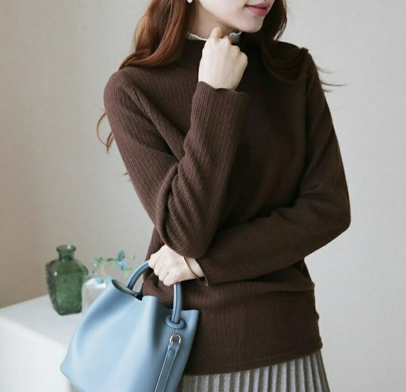 【只今10%OFF】レースハイネックニット・全3色・t65413 レディース 【tops】【トップス ニット ニットトップス 長袖 ハイネック レース 襟コンシャス 上品 フェミニン 単色 無地 シンプル リブ 秋 冬 韓国 ファッション】【ハイホリHIHOLLI】