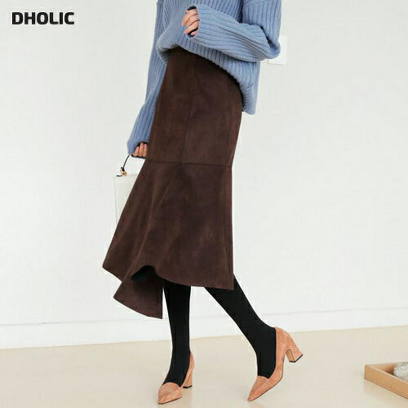 スリットマーメイドスカート・全4色・t61200 レディース 【sk】【スカート ミディ丈 ミディスカート マーメイド マーメイドスカート スリット 単色 無地 シンプル フェミニン かわいい 秋 冬 韓国 ファッション】