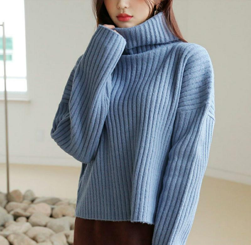 【只今10%OFF】リブタートルニット・全4色・t61162 レディース 【tops】【トップス ニット ニットトップス 長袖 タートルネック タートル 単色 無地 シンプル リブ リブトップス カジュアル ラフ 秋 冬 韓国 ファッション】