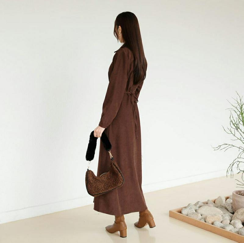 【只今10%OFF】フレアシャツワンピース・全2色・t61171 レディース 【ops】【ワンピース ロング ロングワンピース 長袖 シャツワンピース フレア フレアワンピース 単色 無地 シンプル フェミニン 秋 冬 韓国 ファッション】