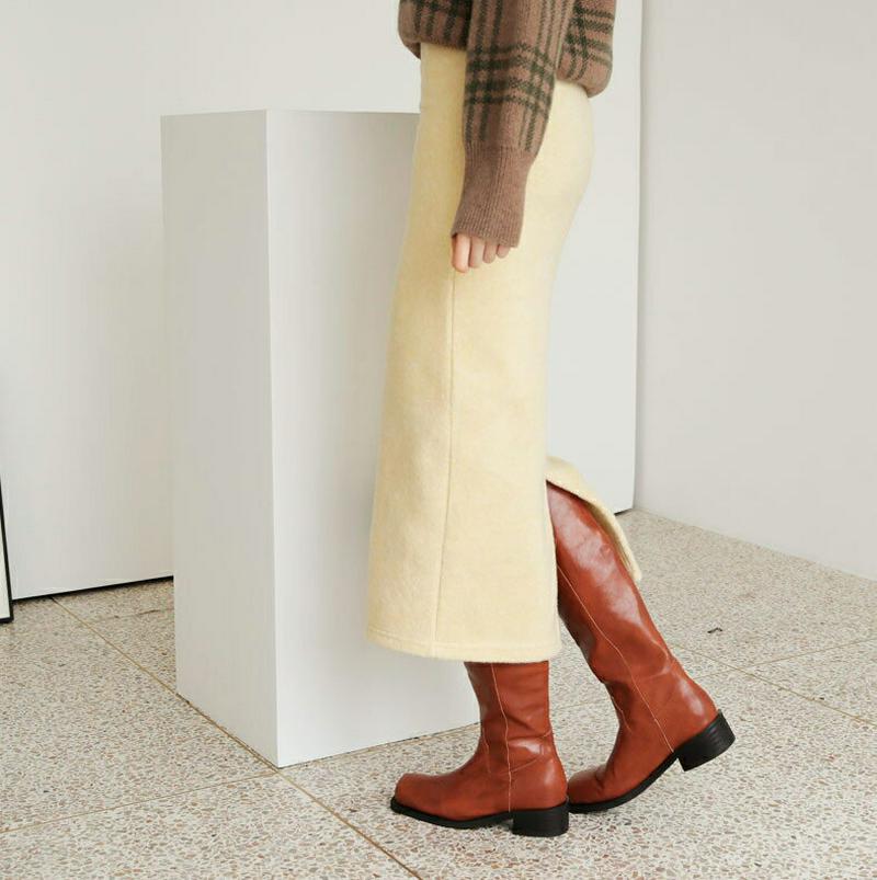 【只今10%OFF】ソフトHラインカート・全5色・t61183 レディース 【sk】【スカート ロング ロングスカート Hライン ソフト 単色 無地 シンプル 大人 ベーシック 秋 冬 韓国 ファッション】