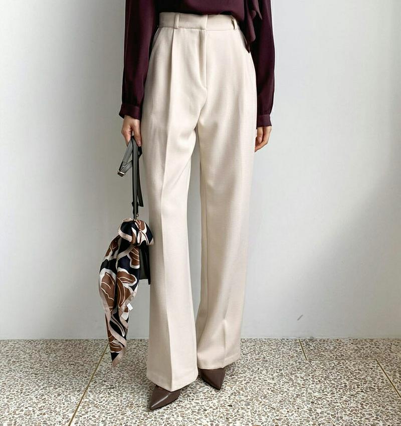 【只今10%OFF】裏起毛ワイドスラックス・全3色・t61186 レディース 【pt】【スラックス パンツ ズボン ロングパンツ ワイドスラックス ワイド 裏起毛 単色 無地 シンプル オフィスカジュアル 裏起毛 冬 韓国 ファッション】