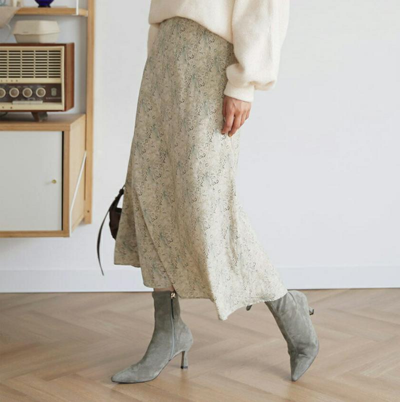 【新作10%OFF】パターンフレアスカート・全2色・t61236 レディース 【sk】【韓国 ファッション ボトムス スカート ロング フレア Aライン パターン 柄 エスニック 揺れ感 揺れる フェミニン 大人 カジュアル 秋 冬】