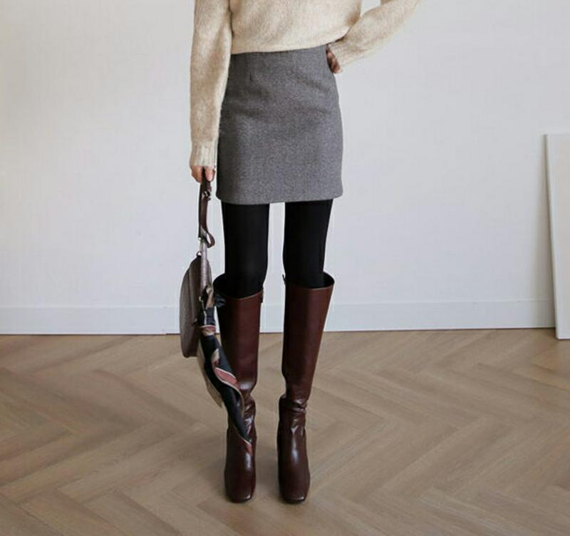 【只今10%OFF】ソフトミニスカート・全3色・t61235 レディース 【sk】【韓国 ファッション ボトムス スカート ミニ ショート 台型 Hライン 無地 ウール調 厚手 シンプル デイリー ベーシック カジュアル 秋 冬】