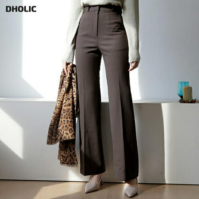 【只今10%OFF】裏起毛ストレートスラックス・全3色・t61249 レディース 【pt】【韓国 ファッション ボトムス スラックス パンツ ロング フルレングス 10分丈 十分丈 ハイウエスト スリム 細身 タイト 無地 オフィス 仕事 職場 通勤 大人 脚長効果 カジュアル 秋 冬】