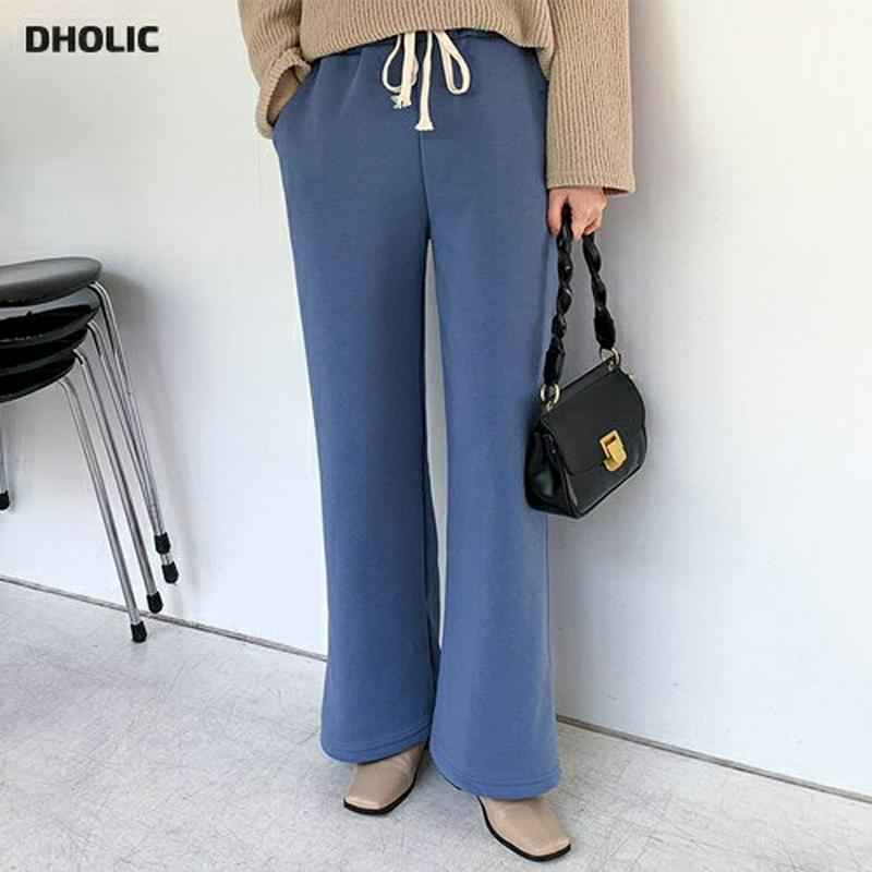 【新作10%OFF】裏起毛ウエストゴムパンツ・全4色・b65590 レディース 【pt】【パンツ ズボン ロングパンツ ウエストゴム 裏起毛 単色 無地 シンプル カジュアル 大人 ラフ 冬 韓国 ファッション】【ハイホリHIHOLLI】