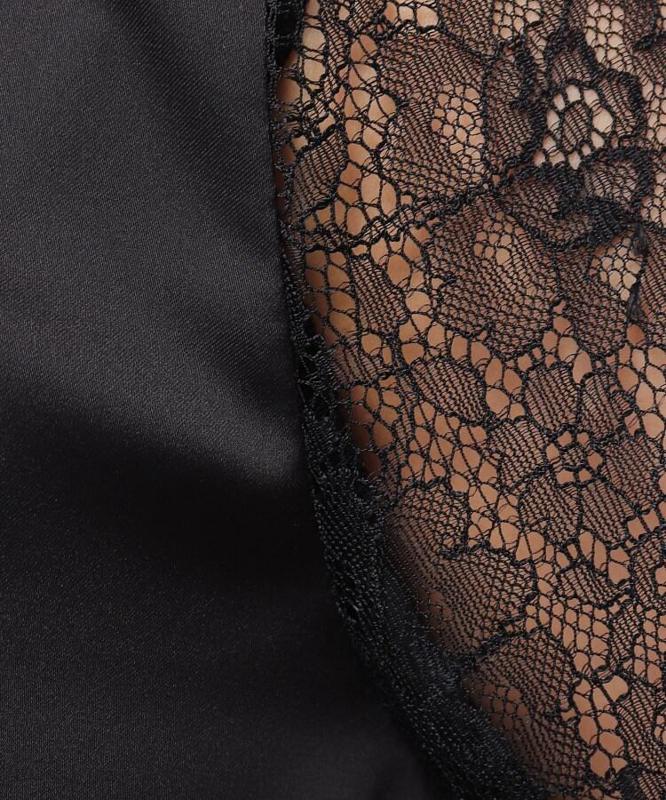 リッシュサテン袖レースブラウス