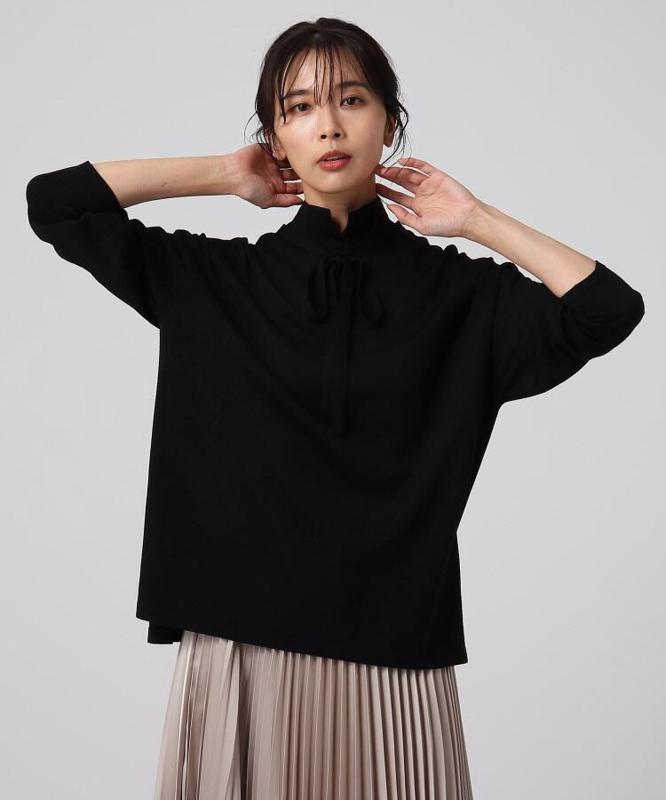 ボウタイニットプルオーバー