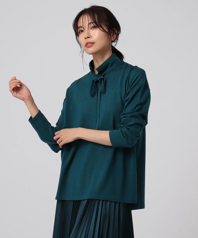 ボウタイニットプルオーバー