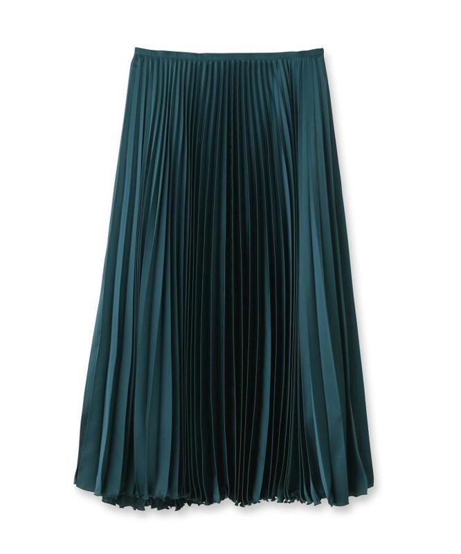 サテンプリーツスカート