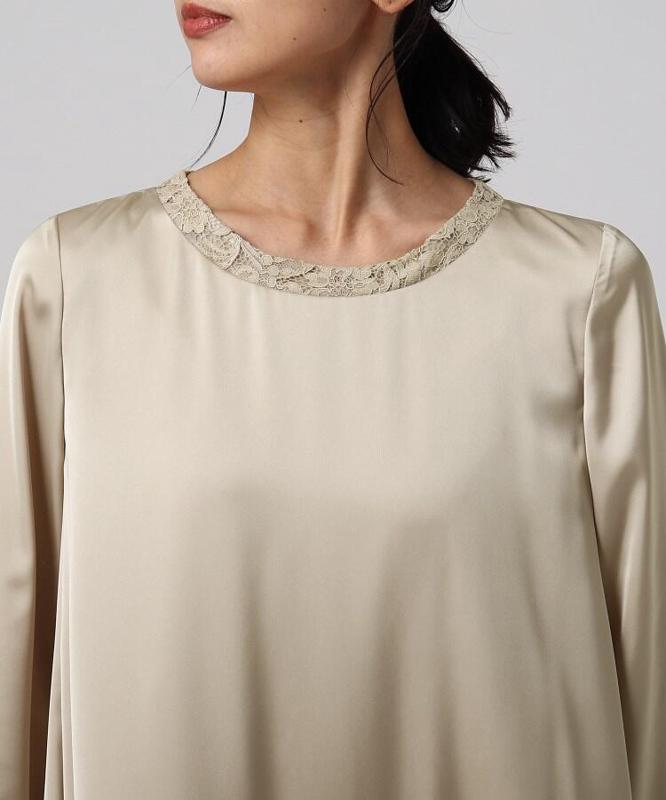 リッシュサテンレースワンピース