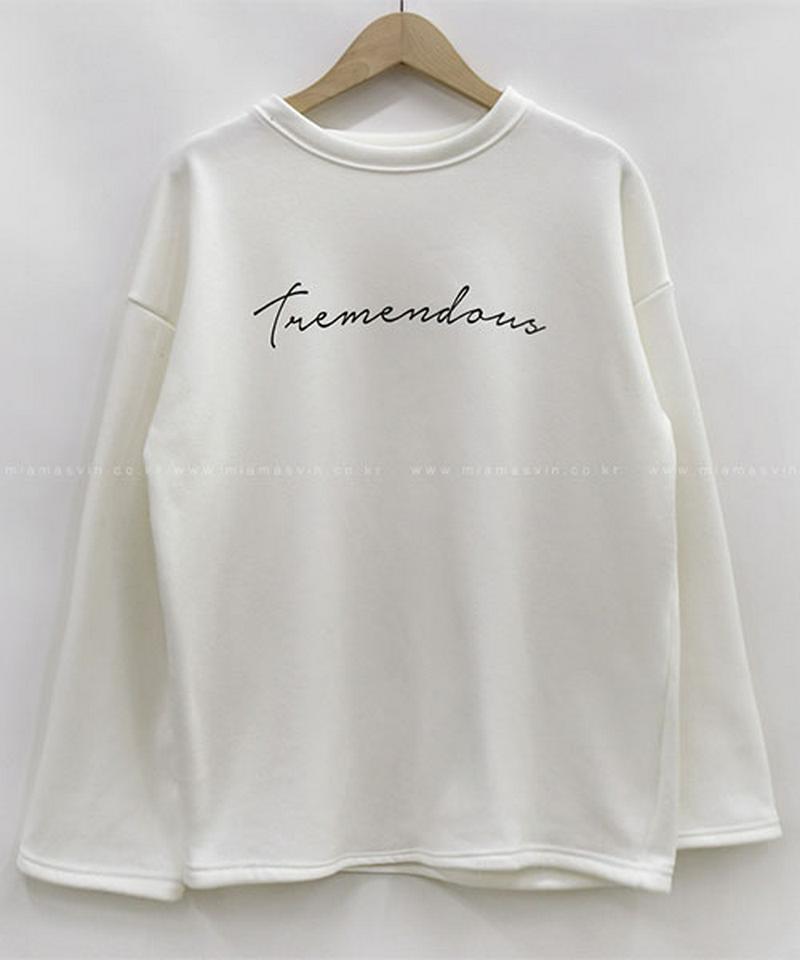 Miamasvin(ミアマスビン)裏起毛レタリングTシャツ【12/10up_wo】【メール便】韓国 韓国ファッション　トップス tシャツ 裏起毛 長袖 ロンt 裏毛布 起毛 レタリング tシャツ レディース ファッション【5】