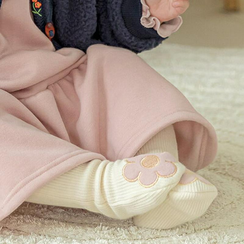 裏起毛フラワーレギンス・p010042 キッズ【0~2才】【pt】【レギンス パンツ ズボン ロングパンツ 花柄 フラワー 裏起毛 可愛い かわいい 女の子 冬 韓国 韓国子供服 子供 こども 子供服 こども服】【KIDS】