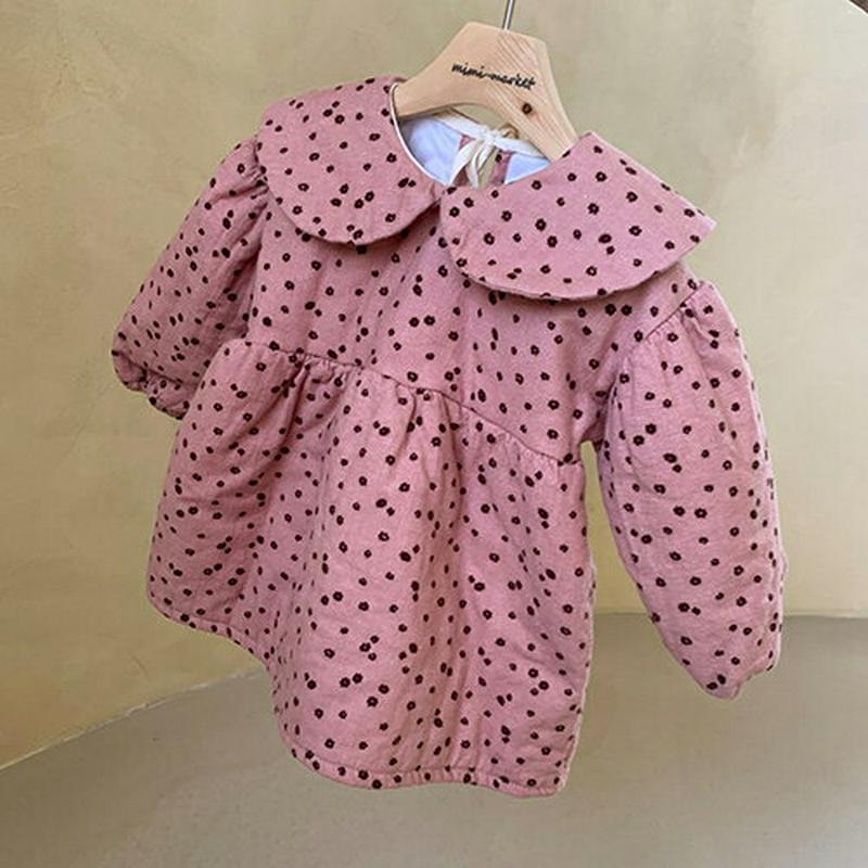 【キッズ30%OFF】起毛フラワーフレアワンピース・p009590 キッズ【0~2才】【ops】【ワンピース ミディ丈 ミディワンピース フレア フレアワンピース 花柄 フラワー 起毛 長袖 可愛い かわいい 女の子 秋 冬 韓国 韓国子供服 子供 こども 子供服 こども服】【KIDS】