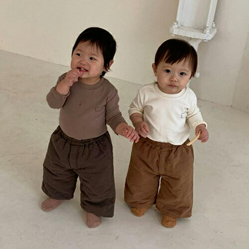 【キッズ30%OFF】裏起毛ボンディングパンツ・p009589 キッズ【0~2才】【pt】【パンツ ズボン ロングパンツ 長ズボン ボンディング 裏起毛 単色 無地 シンプル カジュアル ラフ 女の子 男の子 冬 韓国 韓国子供服 子供 こども 子供服 こども服】【KIDS】