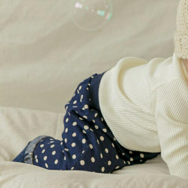 ドットコーデュロイパンツ(navy)・p010032 キッズ【0~2才】【pt】【パンツ ズボン ロングパンツ 長ズボン コーデュロイ ドット柄 カジュアル ラフ かわいい 可愛い 女の子 男の子 秋 冬 韓国 韓国子供服 子供 こども 子供服 こども服】【KIDS】