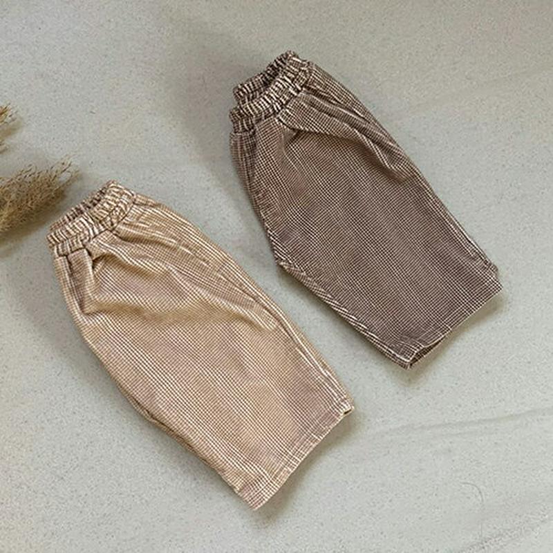 【キッズ30%OFF】両起毛ミニチェックパンツ・p009596 キッズ【0~2才】【pt】【パンツ ズボン ロングパンツ チェック柄 裏起毛 起毛 両起毛 長ズボン カジュアル ラフ 女の子 男の子 冬 韓国 韓国子供服 子供 こども 子供服 こども服】【KIDS】